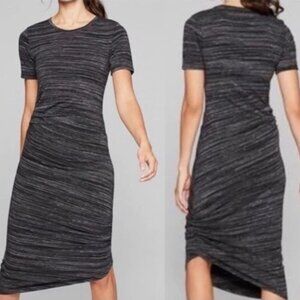 ATHELETA Charcoal Asymmetrical Dress